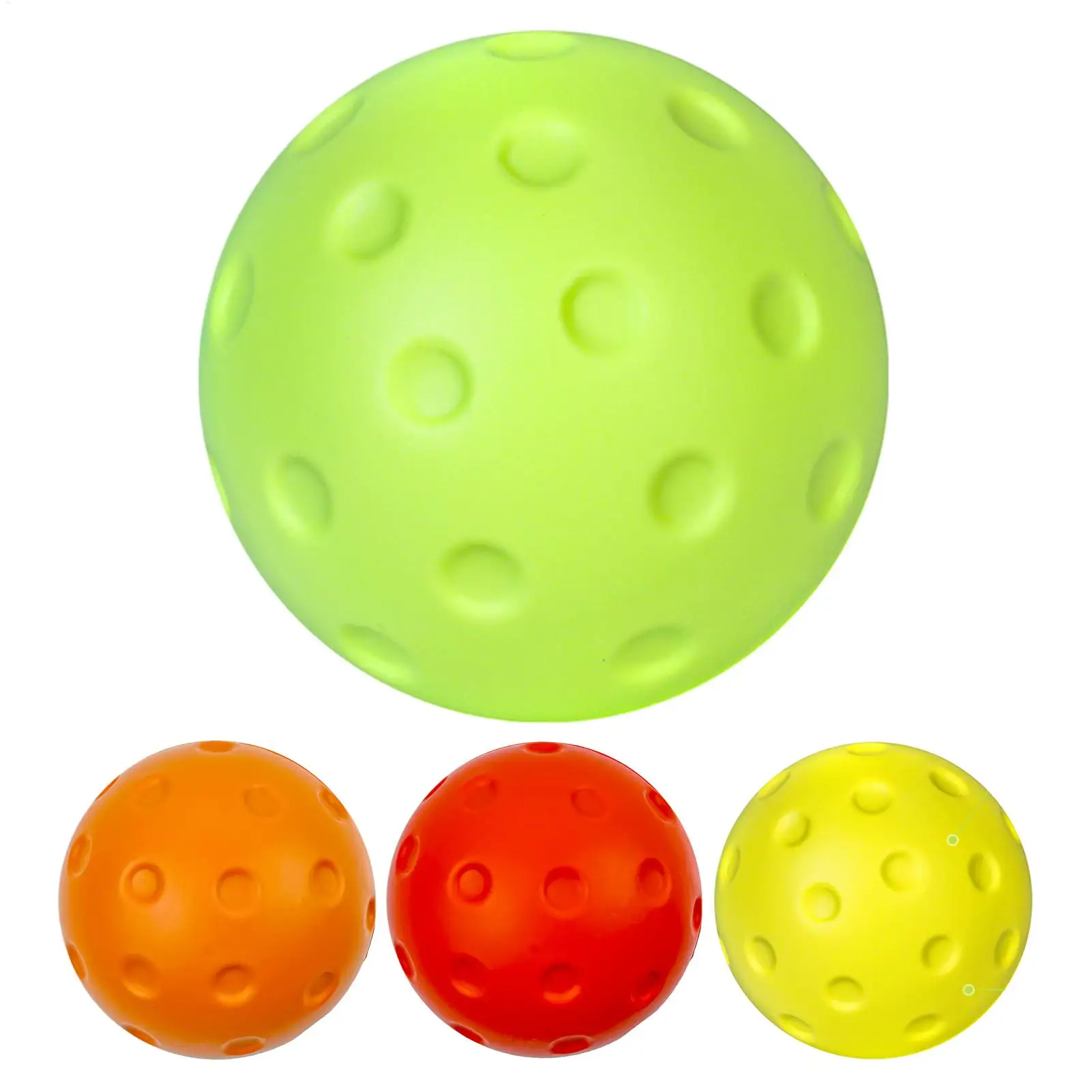 74mm Silent Pickleball Quiet Training Balls Soft Pu Wear-resistant Training Pickleball Ball Standard-Sized Pickleball