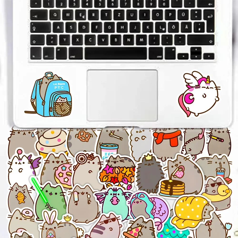 Chunky Cat Adesivos Pack para Scrapbook Notebook, Kawaii bonito, Decal Papelaria, Diário do telefone, Graffiti Adesivo Infantil, 10 Pcs, 30 Pcs, 50