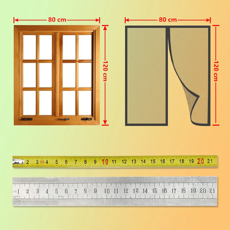 TYMF Black Magnetic Window Mosquito Net Screen Customized size Fiberglass Mesh Insect Removable Washable Pet Door Touring Car