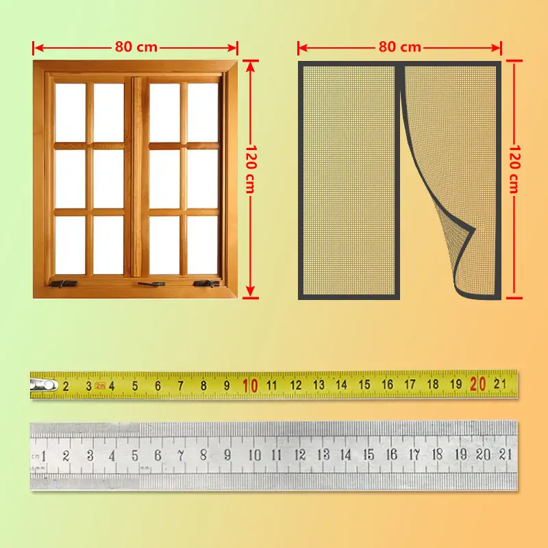 TYMF Black Magnetic Window Mosquito Net Screen Customized size Fiberglass Mesh Insect Removable Washable Pet Door Touring Car - Image 6