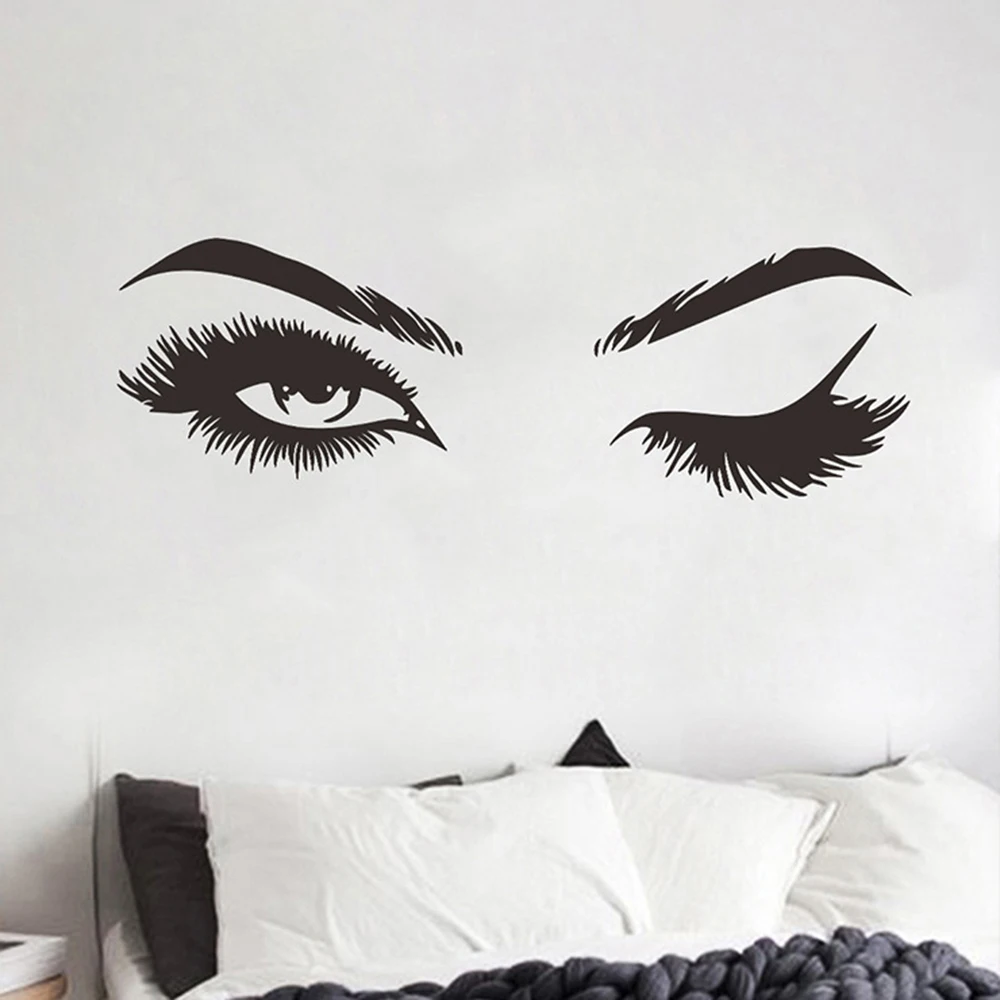 Stylish Accessories Tools Sticker Wall Sticker Wall Background Woman Eye Beauty Salon Display Double-side Excellent