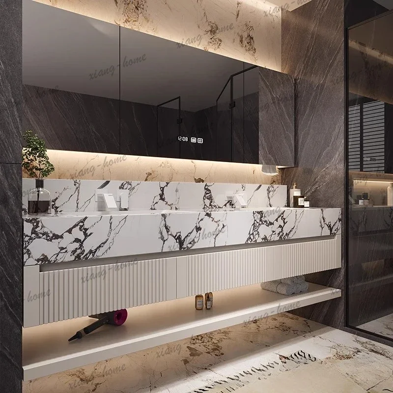 Storage Organizer Bathroom Cabinet Mirror Perfume Drawers Paper Luxury Display Cupboard