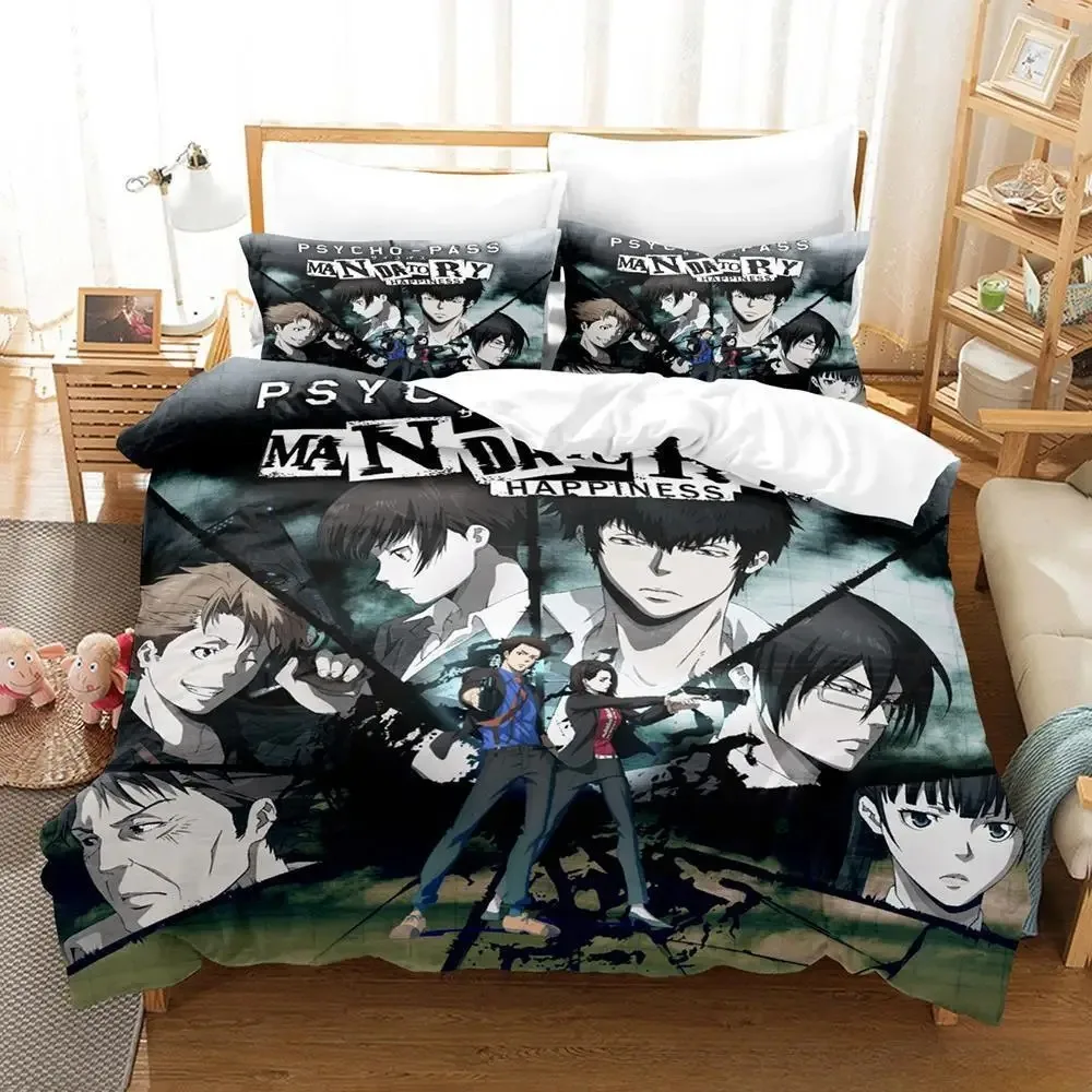 

New Psycho Pass Bedding Set Single Twin Full Queen King Size Bed Set Adult Kid Bedroom Duvet cover Sets Anime parure de lit Bed