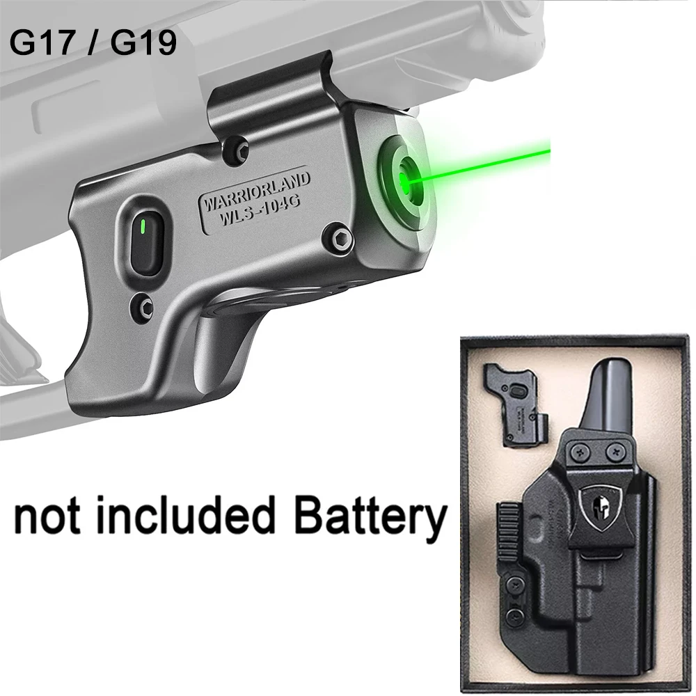 

Green Laser Sight,Not Provide Battery,& Holster Combo Tailored Fit Glock17/19/19X/23/31/32/44/45,Right hand