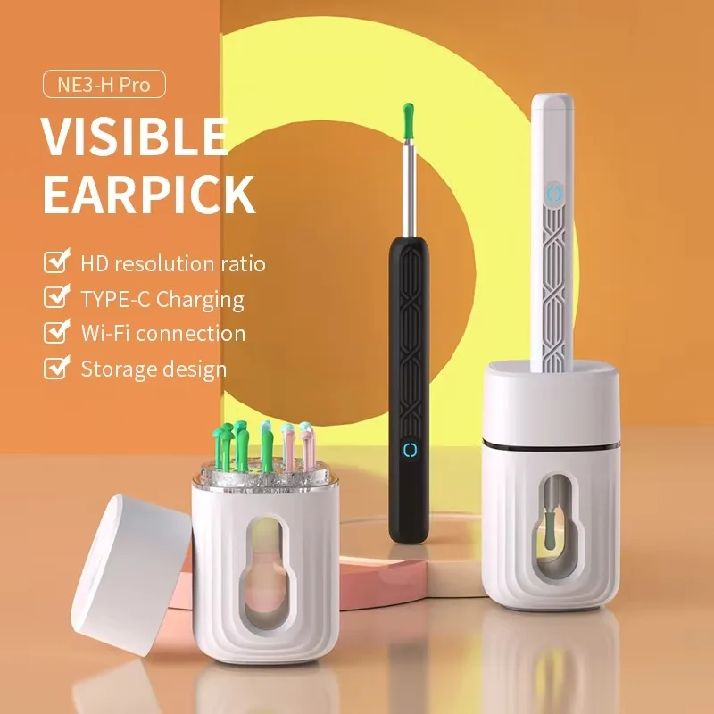 Wireless Wifi Smart Ear Cleaning Spoon USB Charging HD Camera Visual Earpick Tool for Earwax Cleaning Tool