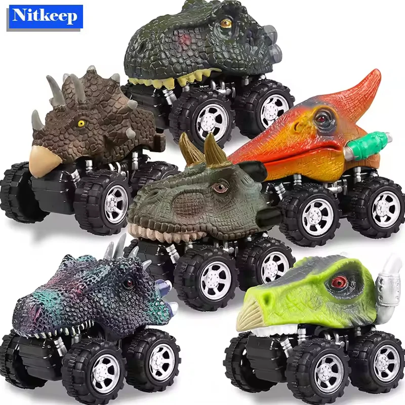 恐竜のおもちゃ プルバックカー ミニモンスタートラック 車のおもちゃセット 子供用 幼児 男の子 女の子 誕生日プレゼント