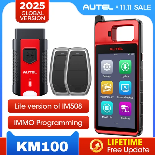 Autel MaxiIM KM100 herramienta inmovilizador de programación de llaveros 2 uds Autel IKEY para generación de llaves de los años 60 OBD IMMO aprendizaje de llaves en un 99% de coche