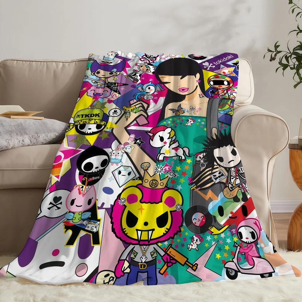 Fashion T-Tokidoki-S Brand Art Blanket Soft Warm And Thick Perfect For Bedroom Living Room Bed Sofa Camping Picnic Office Gift