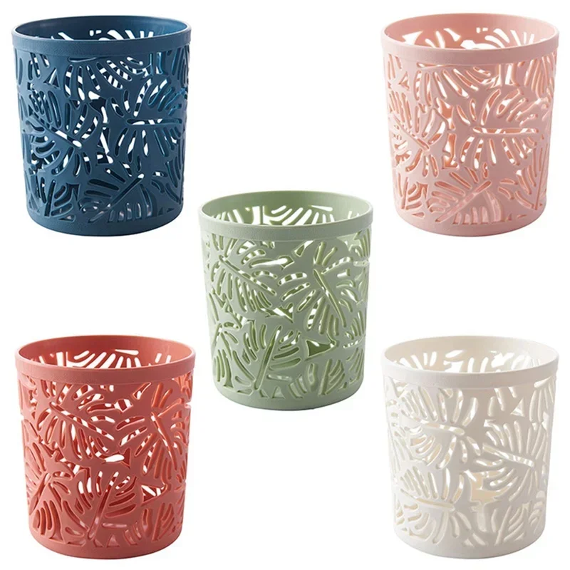 Portalápices con forma de flor hueca creativa, contenedor de almacenamiento de brochas de maquillaje, organizador de escritorio, papelería, portalápices, suministros de oficina