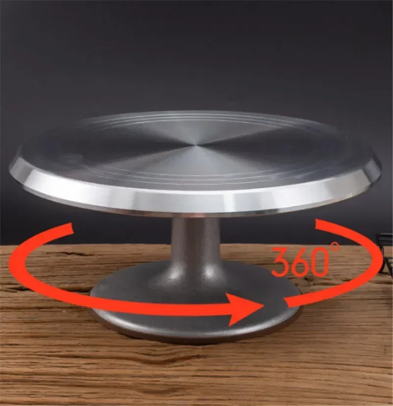 Aluminum alloy cake table turntable 8 10 12 inch cake turntable rotating cake decoration kitchen supplies baking tools