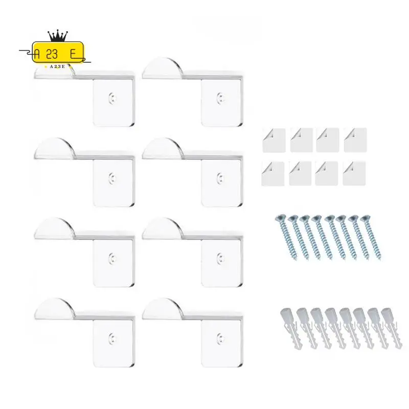 

A23E-8 шт. клейкая вешалка для шляп, крючки для дисплея для настенной двери, держатель для бейсбольной кепки, органайзер для хранения в шкафу, вешалка для кепки