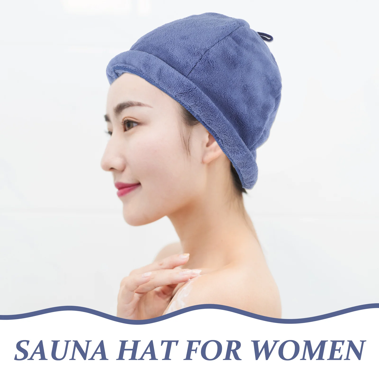 

Coral Fleece Fisherman Hat for Sauna Bathing - Soft Warm Shower Cap with Wide Brim Uv Protection Breathable Holes Men Women