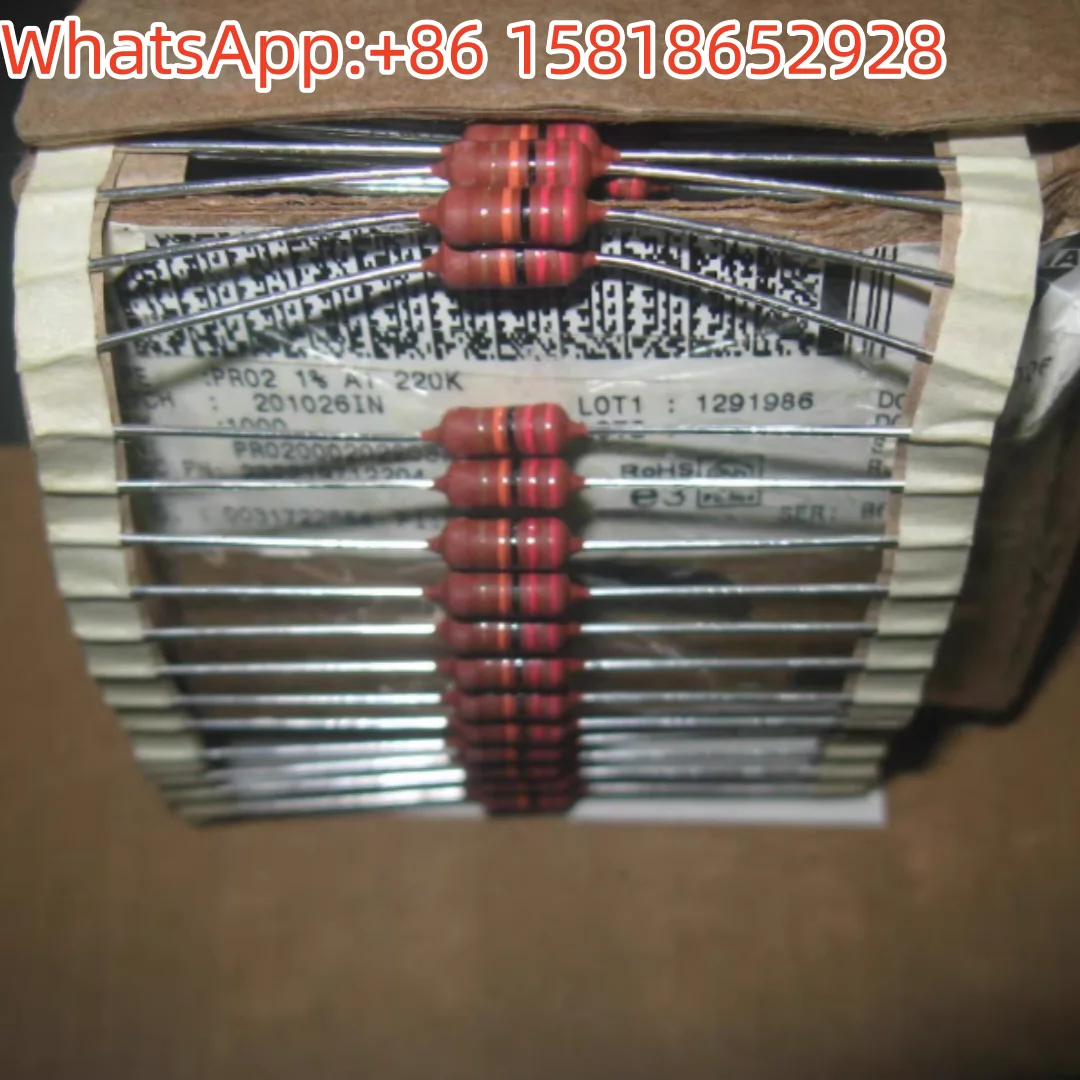 10pcs VISHAY PR02 220K 1% 2W Small Volume High Power Metal Film Resistor 3.6X9MM