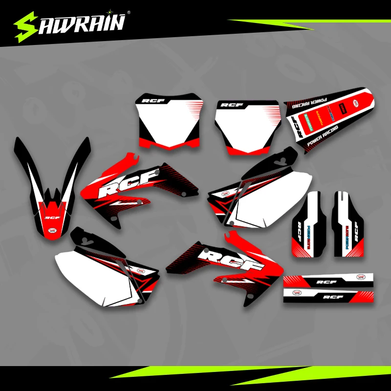 

Наборы наклеек с графикой мотоцикла Sawrain, наборы наклеек для HONDA 04-05 06-07 08-09 CRF250 01