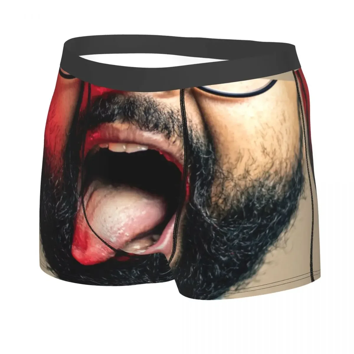 Funny Meme Rock Tongue Out Underwear Male Sexy Print Customized Boxer Shorts Panties Briefs Soft Underpants