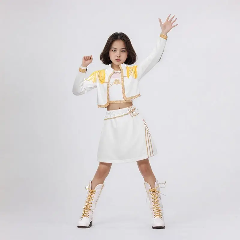 جديد 2025 أزياء أنيمي KPop Huntrix Zoey Mira Rumi شيطان الصيادين التأثيرية للأطفال والرضع والبنات أبيض وأسود ذهبي للهالوين