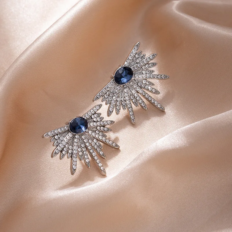 Dazzling Starburst Earrings: Luxurious, Statement-Making, Fully-Studded Diamond Earrings Trending Women's Earrings: Korean Style