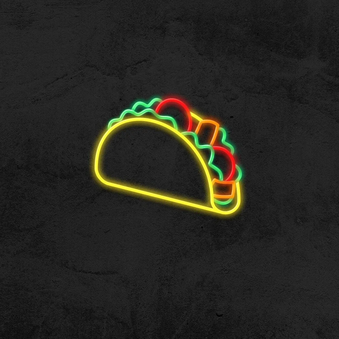 

Food Taco Burrito Neon Sign Wall Art Decor Custom Gifts for Taco Lover Kids Baby Birthday Gifts Business Coffee Shop Sign