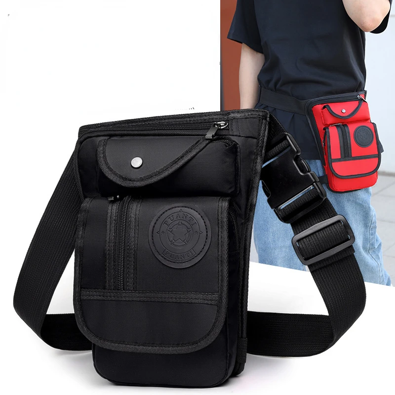 Men's Drop Leg Bag Motorcycle Multi-purpose Messenger Shoulder Bags Belt Hip Bum Waist Pack Saddle Bag Motorcycle Backpacket