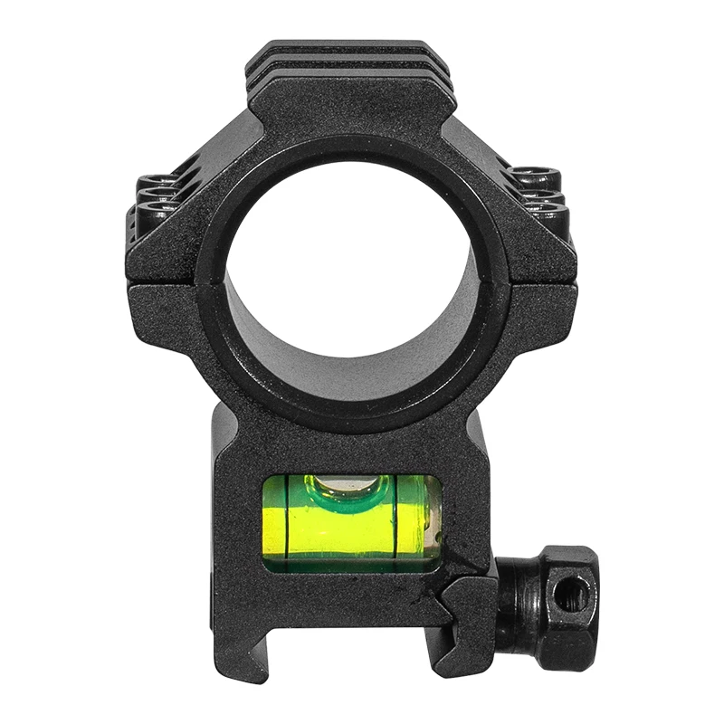 FIRE WOLF Single Tube Clamp Scope Mount, Integrated Bubble Level Aluminum Adapter for 20mm Picatinny Rail