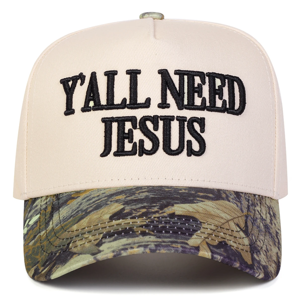 Unisex Y'ALL NEED JESUS Baseballkappen mit Stickerei, für Frühling und Herbst, für den Außenbereich, verstellbare Freizeithüte, Sonnenschutzhut, Sportkappe – Detail 6