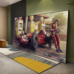 Large Size Vintage Car Poster Prints F1 Classic Racing Artwork Wall Art Picture Print Canvas Painting For Living Room Home Decor