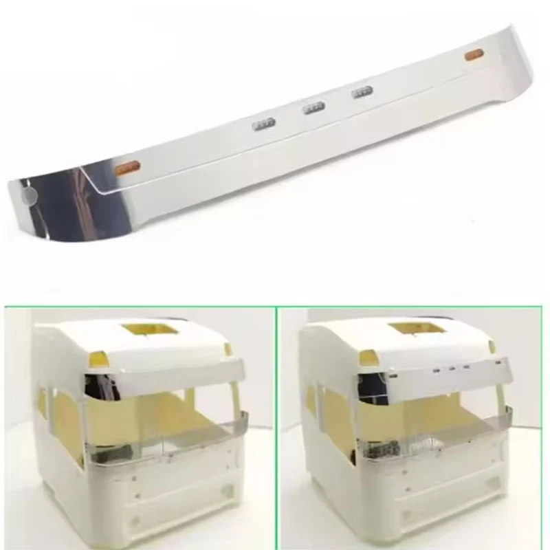 Metal Sun Visor Light Front Decor For 1/14 Scale Tamiya RC Truck Trailer For Volvo F16 56360 Car DIY Model RC Accessories