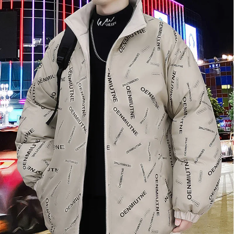 Jacket Man Loose Thick Reversible Winter Down Coat for Men Warm Clothing Fashion 2024 Casual Aesthetic Deals Y2k Harajuku New In