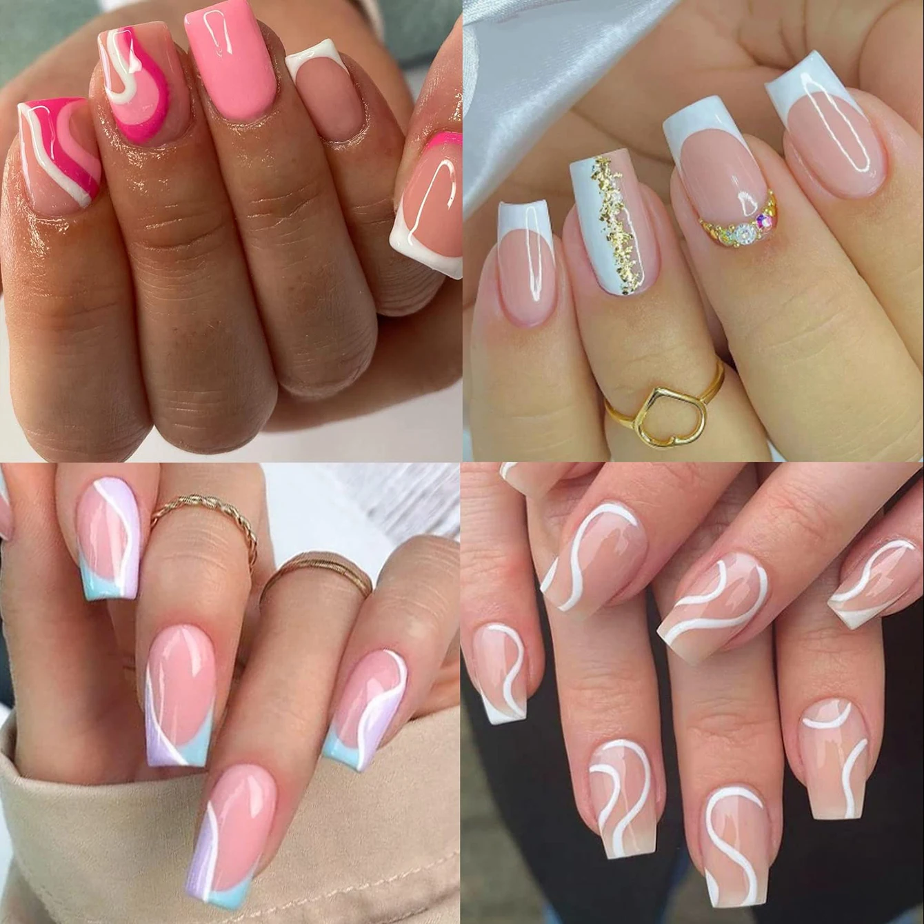 120 Stück kurze, mandelförmige, halbmattierte Kunstnägel – perfekt für Nageldesign und Nagelverlängerungen im Salon, ideal für Dates und den Alltag – Detail 14