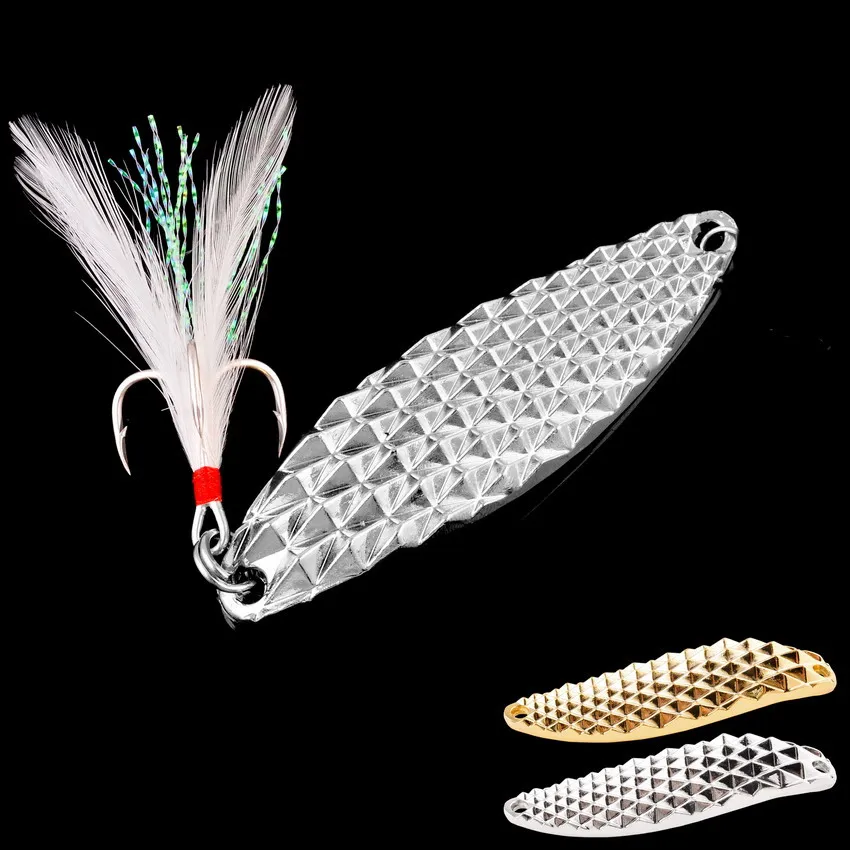 Metal Spinner Spoon Fishing Lure 5g 7g 10g 15g 20g Gold Silver Pesca Artificial Bait Sinking Sea Lures Trout Pike Bass Tackle