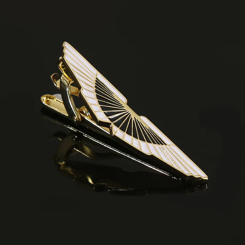 Men\'s Business Tie Clip High Quality Enamel  Aircraft Modeling Chinese Fan Design Shirt Accessories