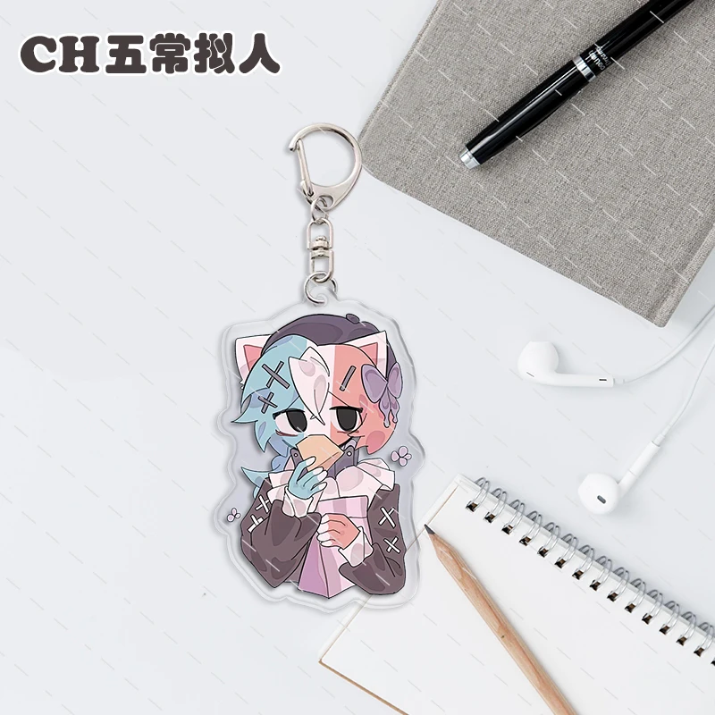 Cartoon Cool Anime Countryhumans Keychain Double Sided Acrylic Pendant Bag Decor Jewelry Accessories Fans Collect Friends Gift