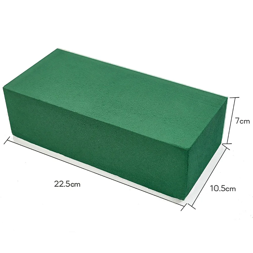 1PC DIY Floral Foam Brick Rectangle Green Styrofoam Dry Block Flower Mud Easy Wet Keep for Bouquet Birthday Valentine's Day Gift