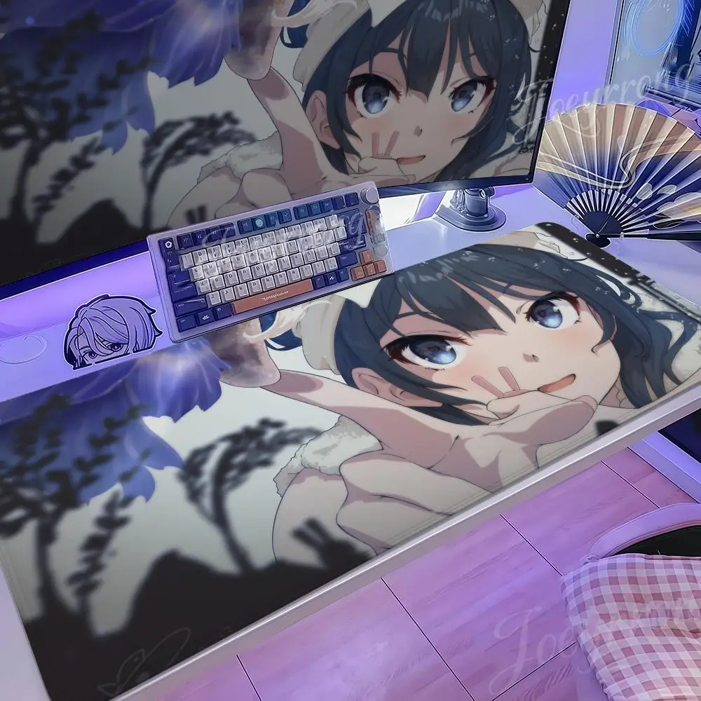 

Коврик для мыши, популярный аниме 1000x500 Taro Sakamoto Days XXL, большие игровые нескользящие офисные коврики для клавиатуры, настольный коврик Sakurajima Mai