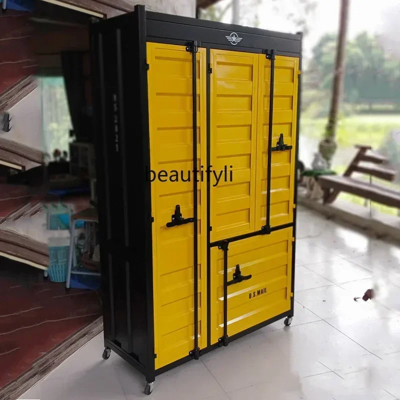 

SS new styleIndustrial style wardrobe storage, shoe cabinet wrought iron, gym commercial, American style, storage cabinetss 7486