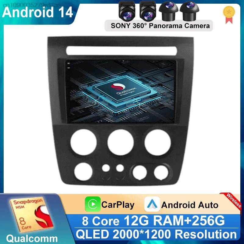 

Android 14 Radio For Hummer H3 1 2005 - 2010 Car Video Multimedia Player Autoradio GPS Navigation Screen 5G WIFI BT No 2Din DVD