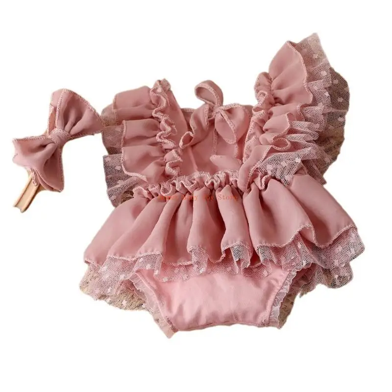 

J0PF фотосессия реквизита для девочек младенец фото костюм Bowknot Hedsder и Princess Dress Photography с одеждой