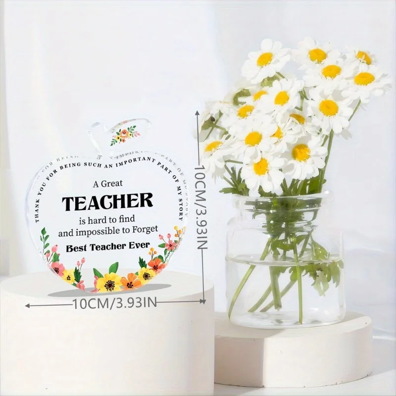 Teacher Appreciation Gifts for Women, Thank You Gifts for Teachers, Acrylic Keepsake & Paperweight, Birthday Gift for Teacher