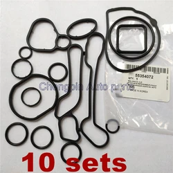 10X Cooling System Oil Cooler Gasket Seals OEM# 55354071 24445723 55354072 For Chevrolet Cruze 1.6L 1.8L Sonic Astra Zafira