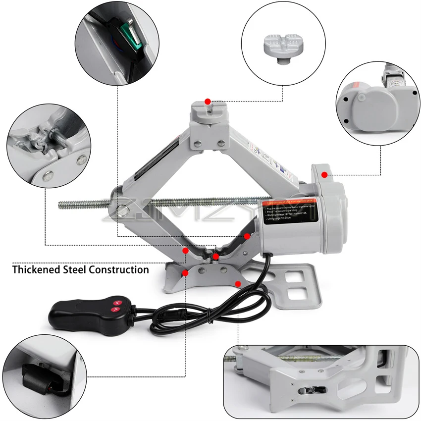Electric Jack 12V Car Lifting Tool Jack Scissors Electric Jack Wheel Disassembly Aid Auto Repair Tool Car Electric Lifting Tools