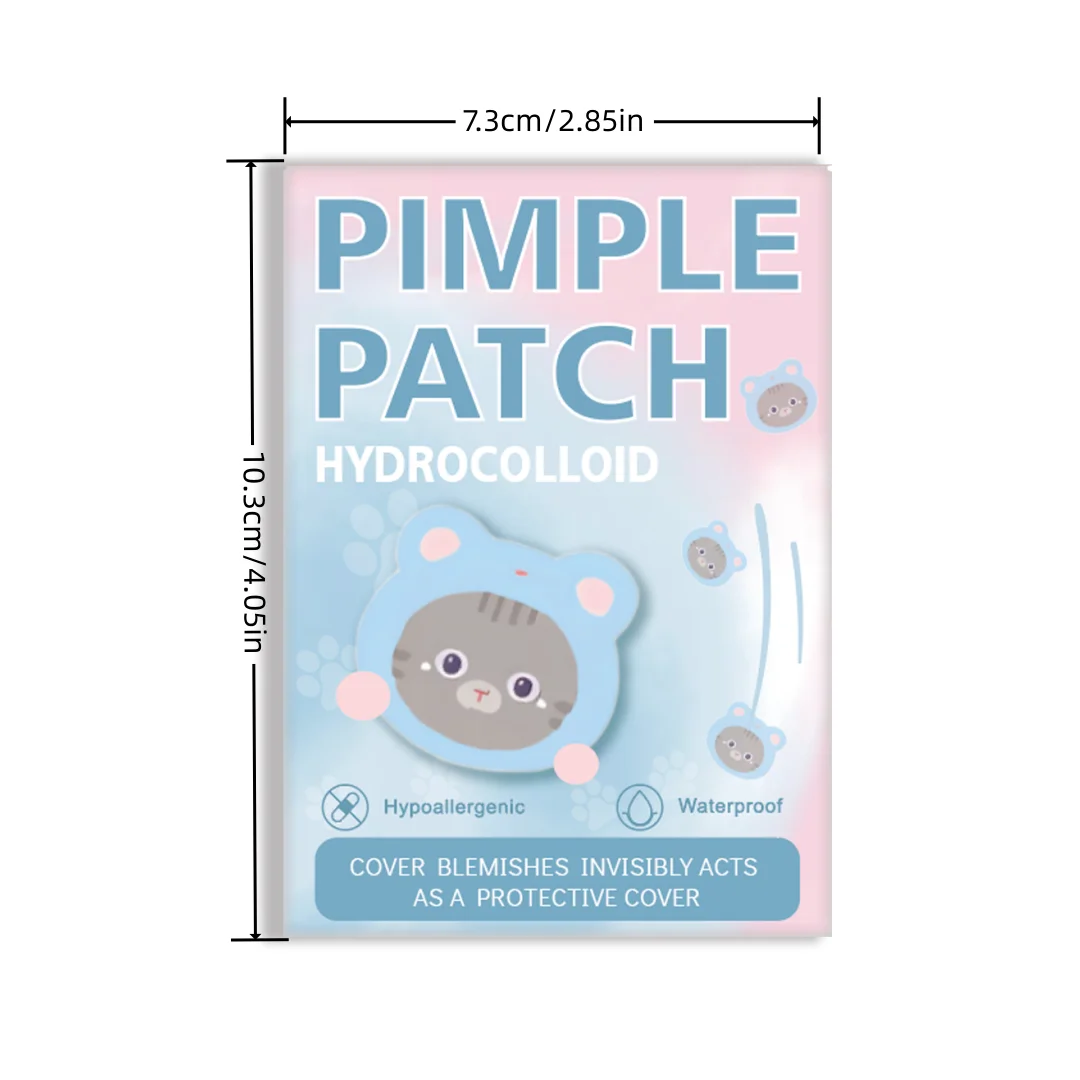 600pieces of cartoon cat acne patches, facial acne patches, concealer acne patches, and pimples patches. Ultra-thin and breathab