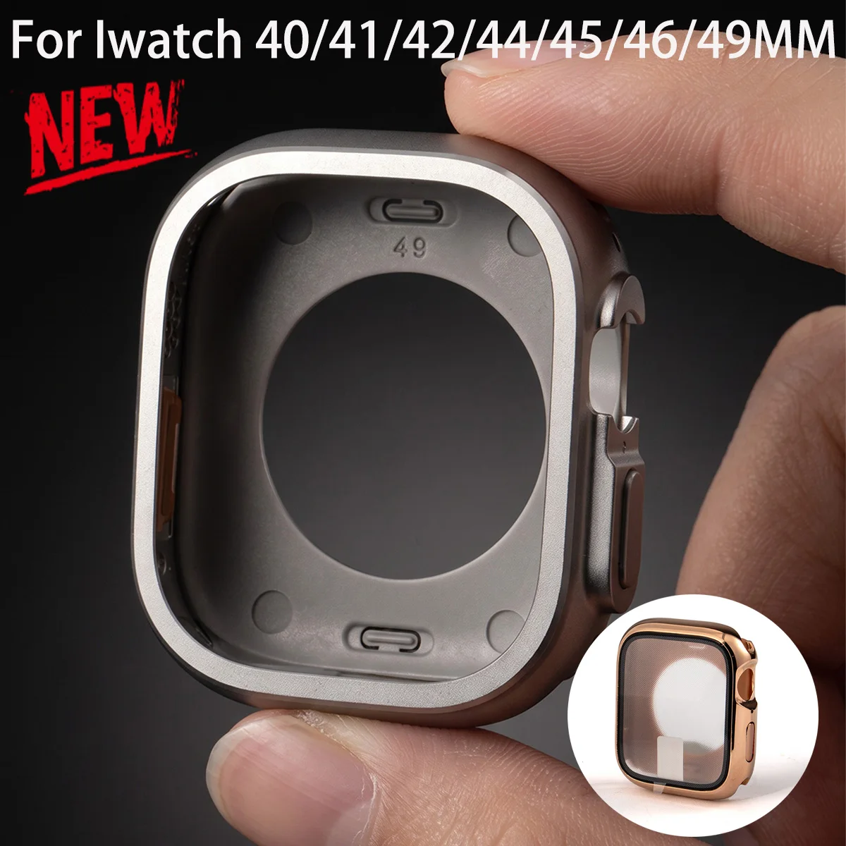 Zinc Alloy Full Cover Protector for Apple Watch S11 10 9 8 7 6 SE Ultra 3 2 1 Case + Glass for Iwatch 40 41 44 45 46 49mm Shell