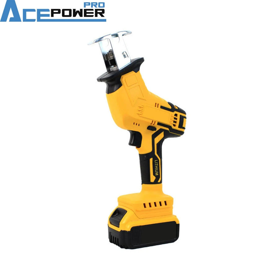 

AcePower Electric Reciprocating Saw Cordless Cutting Saber Saw Wood Metal Pipe Cutting 4 Blades Fit For DeWALT 20V Battery