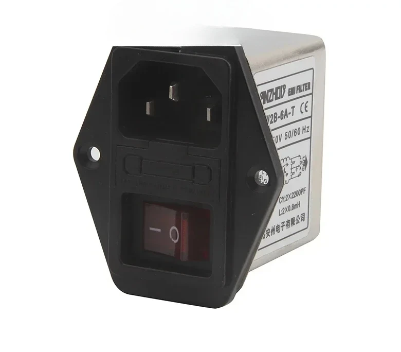 

Lamp CW2B-6A-T IEC socket type AC power filter CW2B-10A-T CW2B-3A-T