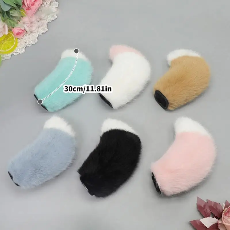 2025 Nuovo controllo del suono coda agnello morbido peluche indossabile accessorio per costumi animali per spettacoli