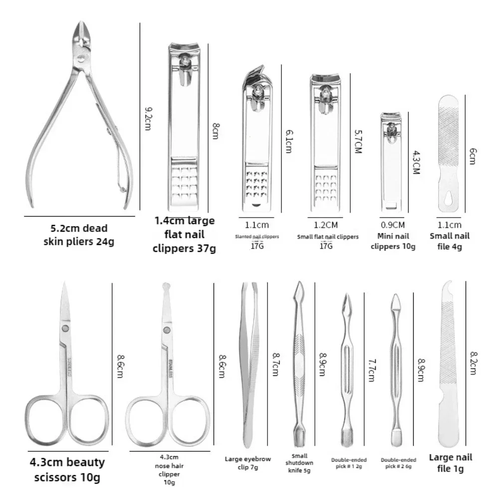 8/32pcs ชุดแต่งเล็บ Professional Pedicure Kit เล็บกรรไกรกรูมมิ่งชุดสแตนเลสสตีลเล็บเครื่องตัดเล็บเครื่องมือความงาม