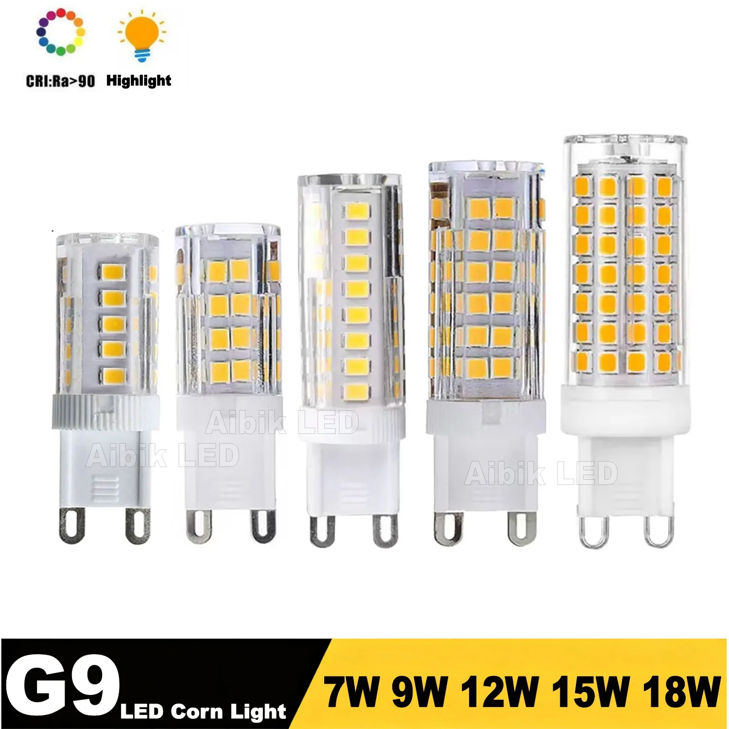 LED light G9 7W 9W 12W 15W 18W AC 220V Led Bulb SMD 2835 G9 Lamp Replace 30/40W Halogen Lamp Light for Home Useful corn light