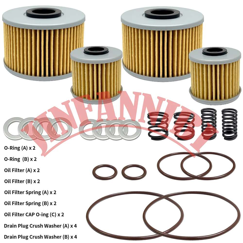 

Комплект из 2 упаковок: набор для замены масляного фильтра и уплотнительные кольца для Honda Pioneer 1000 1000-5 2016-2020 2021 2022 2023 2024 2025