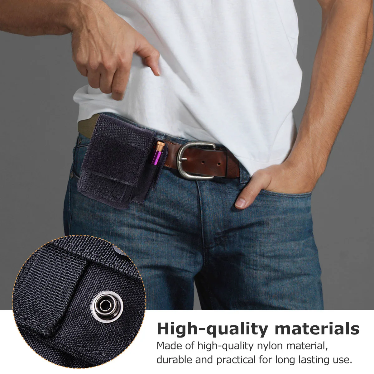 

1pc Tactical Equipment Package 1000D Nylon Black Waist Pouch Storage Bag Outdoor Cigarette Lighter Holder Camping Hiking Gear