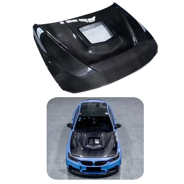 

Imp Style M3 M4 Carbon Fiber Fibre Front Bonnet Hood For BMW M3 M4 F30 F35 F32 F80 F82 Imp Carbon Fiber Engine Hood